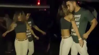 sexy girl grinding her ass on hubby?s dick and legs in club