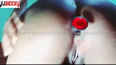 Sri Lankan Anal ?? ?? ??? wet ass hole butt plug and banana ass fuck