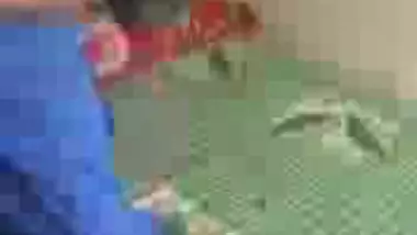 South Indian aunty showing big tits with her...