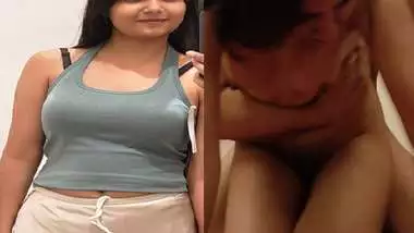 Bubbly Indian girl riding dick with boob press